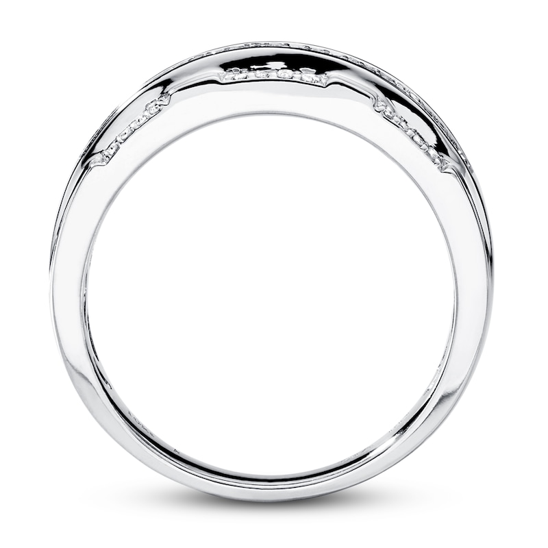 Main Image 2 of Men's Diamond Ring 1/2 ct tw Diamonds 10K White Gold
