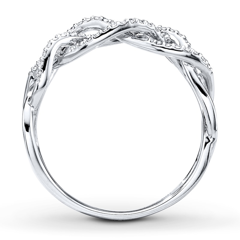 Diamond Ring 1/6 ct tw Round-cut 10K White Gold