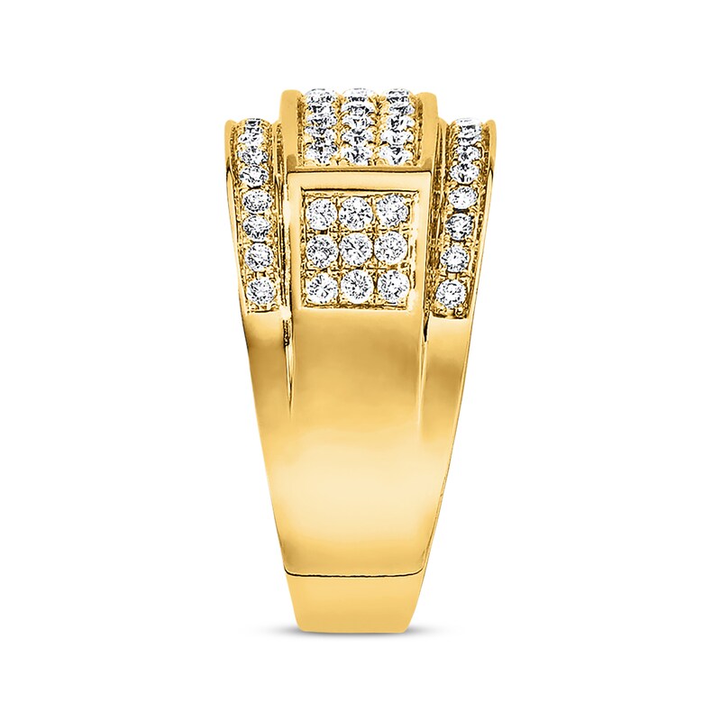 Men's Diamond Ring 1 ct tw Round-cut 10K Yellow Gold