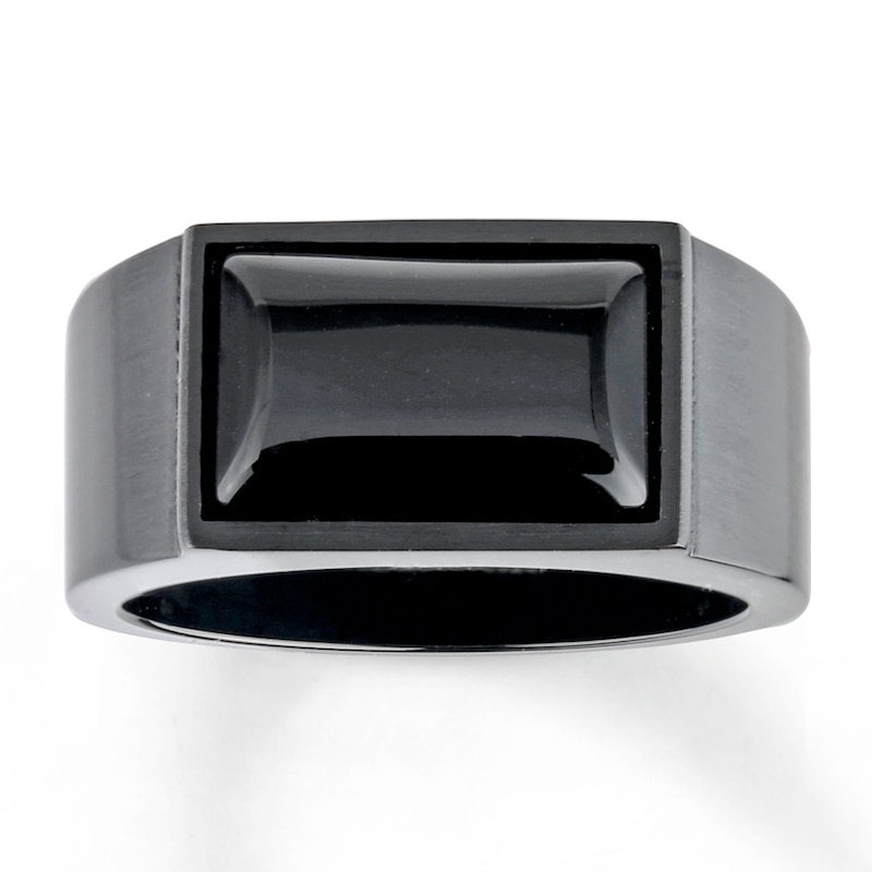 Main Image 1 of Men's Ring Agate Stainless Steel
