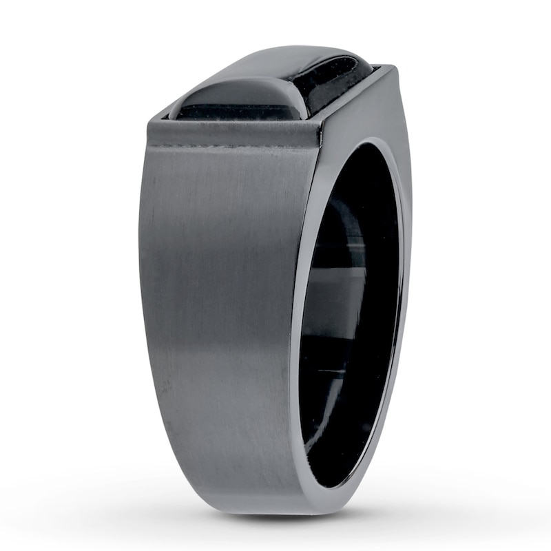 Main Image 3 of Men's Ring Agate Stainless Steel