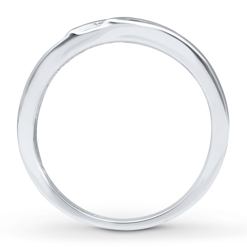 Men's Band 1/5 ct tw Black/White Diamonds 10K White Gold