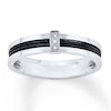 Thumbnail Image 0 of Men's Wedding Band Diamond Accents Stainless Steel
