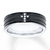 Thumbnail Image 0 of Men's Cross Ring 1/20 ct tw Diamonds Stainless Steel