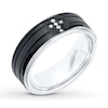 Men's Cross Ring 1/20 ct tw Diamonds Stainless Steel