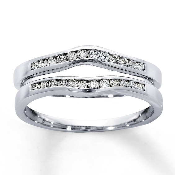 Diamond Enhancer Ring 1/4 ct tw Round-cut 14K White Gold