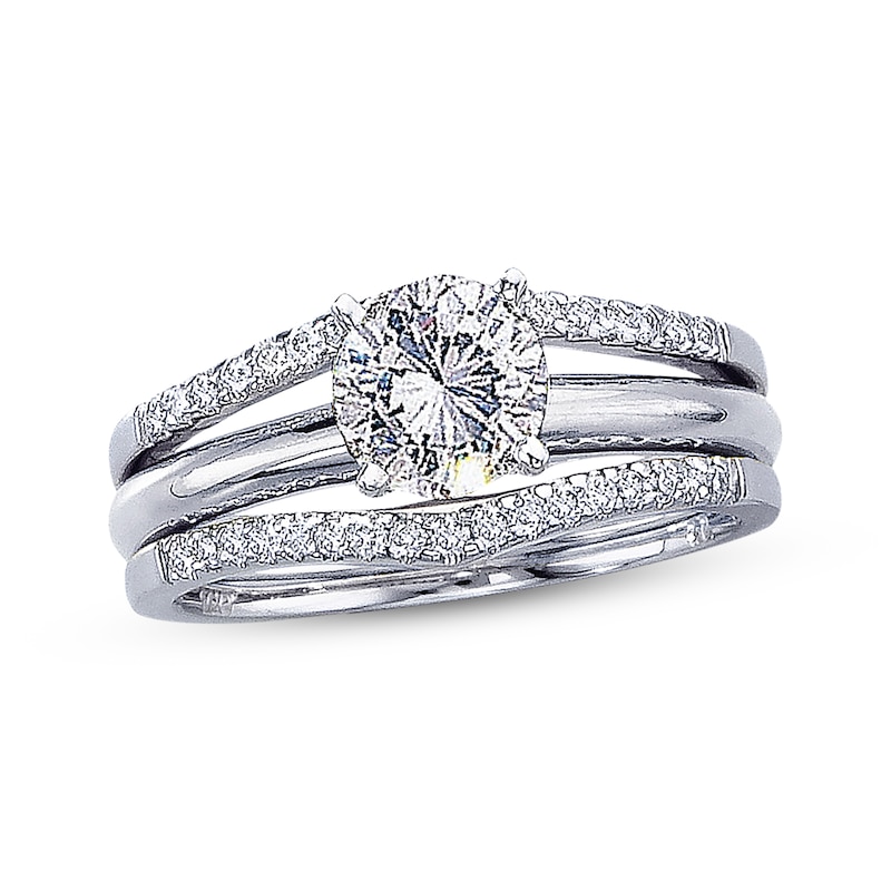 Diamond Enhancer Ring 1/4 ct tw Round-cut 14K White Gold