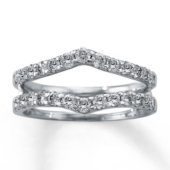 Diamond Enhancer Ring 1 ct tw Round-cut 14K White Gold