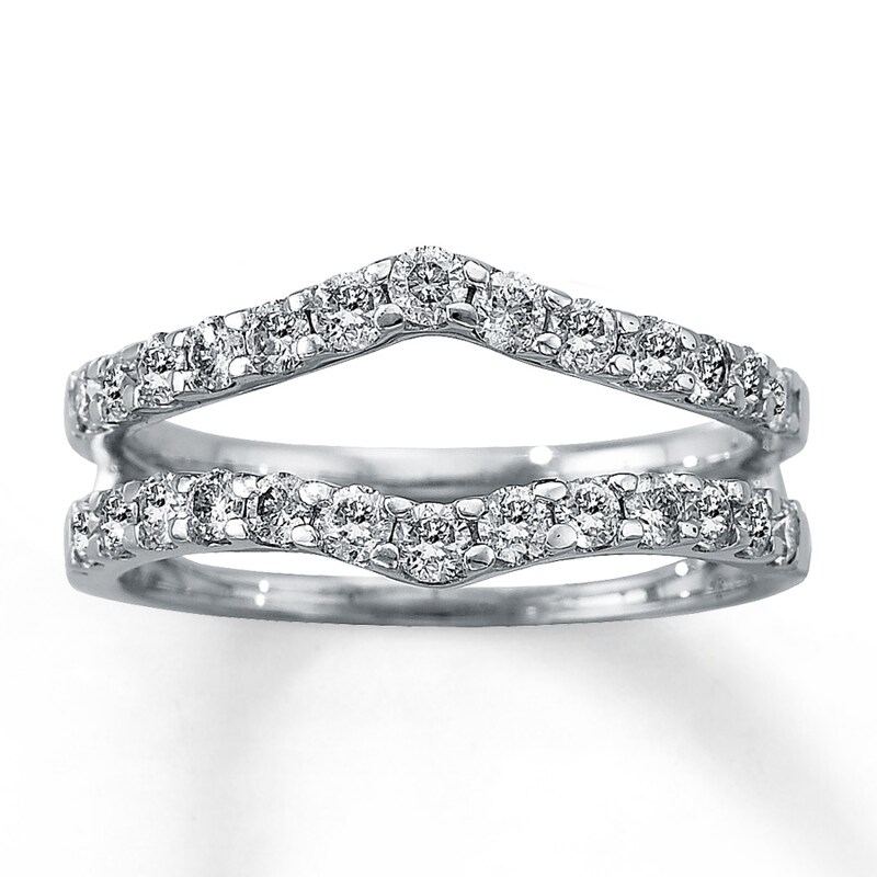 Main Image 1 of Diamond Enhancer Ring 1 ct tw Round-cut 14K White Gold