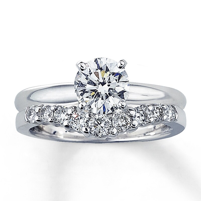 Main Image 4 of Diamond Enhancer Ring 3/8 ct tw Round-cut 14K White Gold