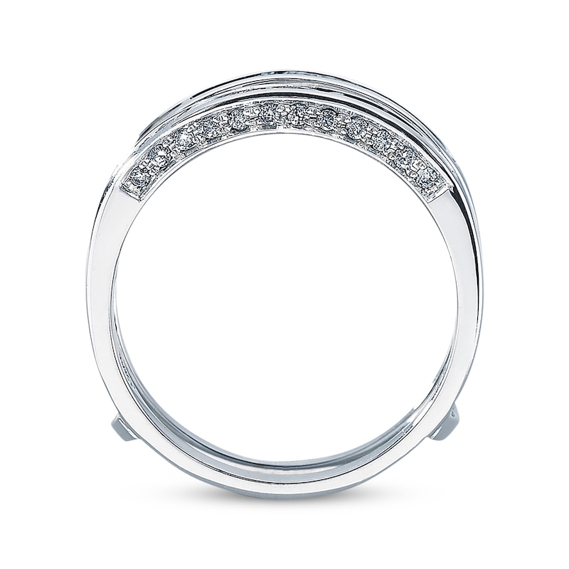 Diamond Enhancer Ring 3/4 ct tw Princess-cut 14K White Gold