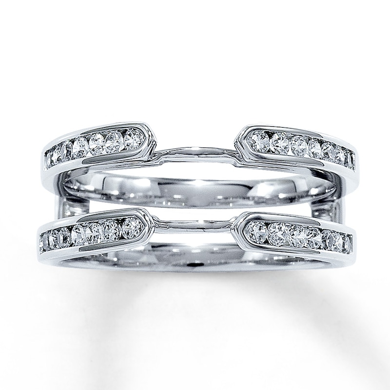 Diamond Enhancer Ring 3/8 ct tw Round-cut 14K White Gold
