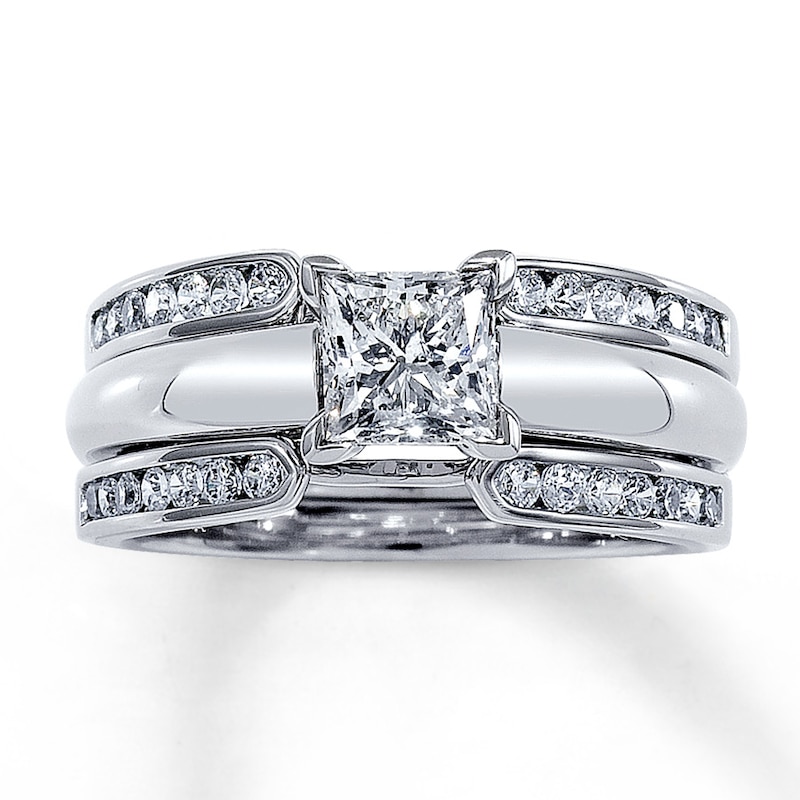 Diamond Enhancer Ring 3/8 ct tw Round-cut 14K White Gold