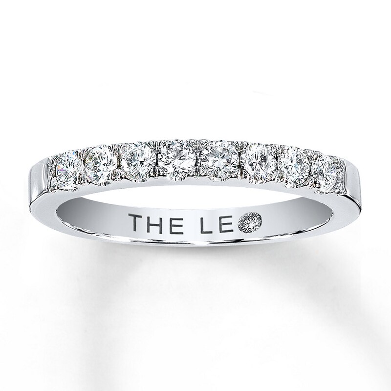 THE LEO Diamond 3/8 cttw Anniversary Ring 14K White Gold