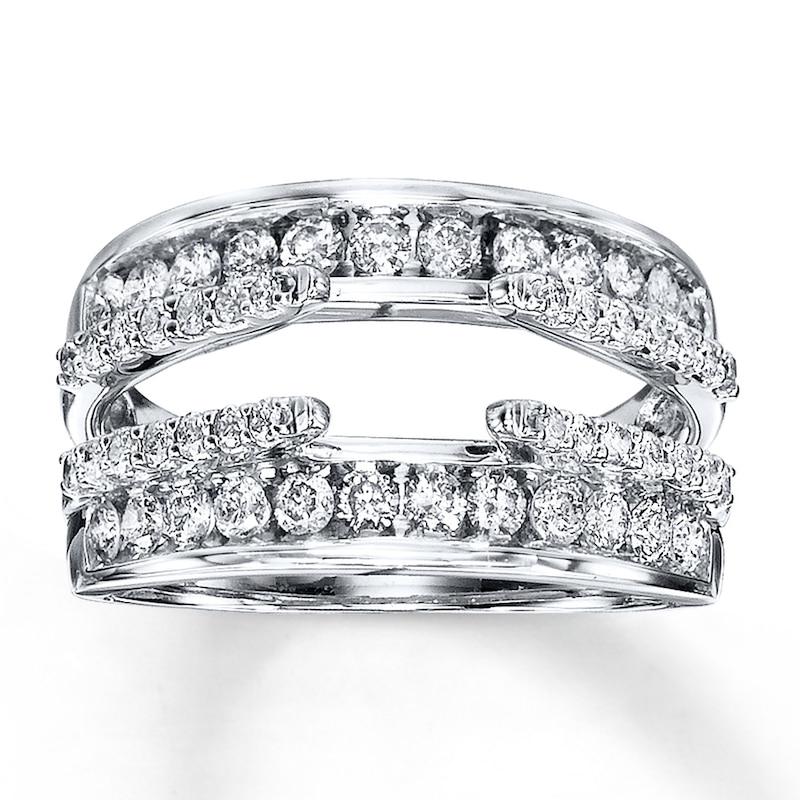 Main Image 1 of Diamond Enhancer Ring 1 ct tw Round-cut 14K White Gold