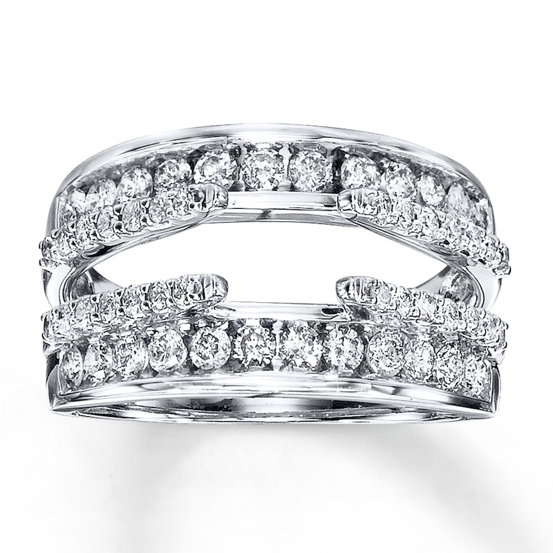 Diamond Enhancer Ring 1 ct tw Round-cut 14K White Gold