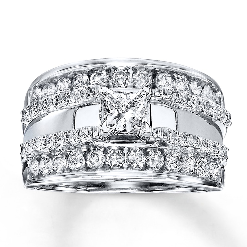 Diamond Enhancer Ring 1 ct tw Round-cut 14K White Gold