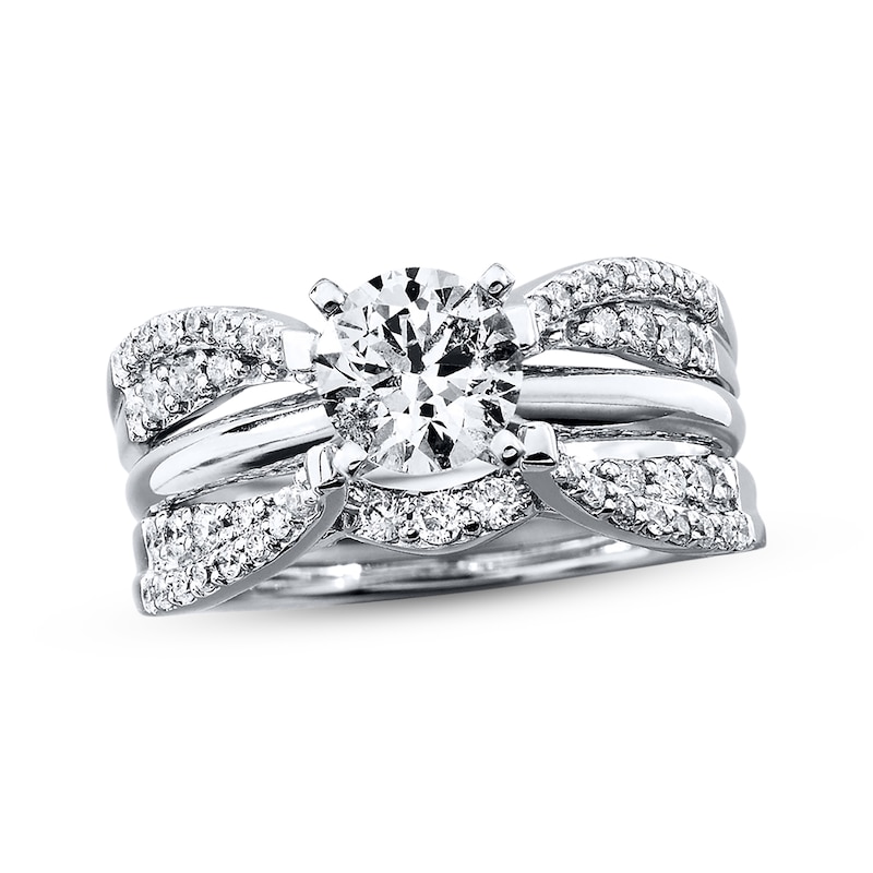 Diamond Enhancer Ring 1/2 ct tw Round-cut 14K White Gold