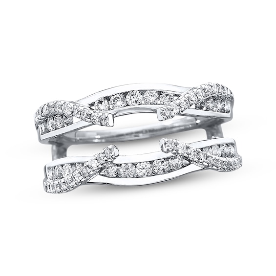 Diamond Enhancer Ring 3/4 ct tw Round-cut 14K White Gold