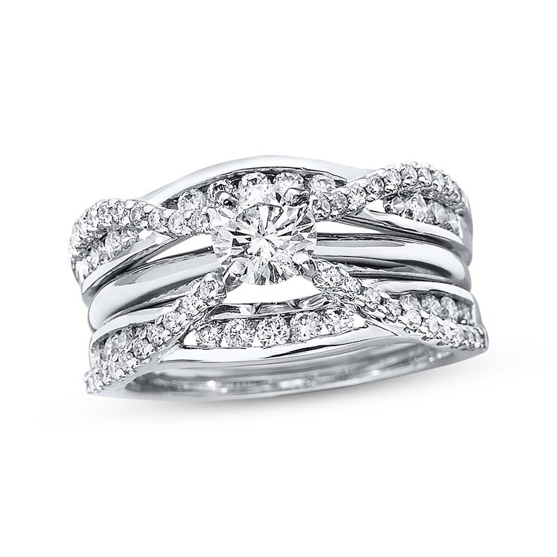Main Image 4 of Diamond Enhancer Ring 3/4 ct tw Round-cut 14K White Gold