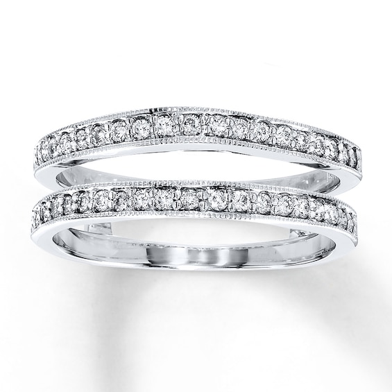 Diamond Enhancer Ring 1/3 ct tw Round-cut 14K White Gold