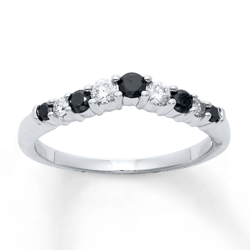 Main Image 1 of Now + Forever Diamond Enhancer Ring 3/8 ct tw Black/White 14K White Gold