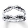 Thumbnail Image 1 of Now + Forever Black & White Diamonds 1/2 ct tw Enhancer Ring 14K White Gold