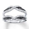 Thumbnail Image 0 of Black & White Diamonds 1/2 ct tw Enhancer Ring 14K White Gold