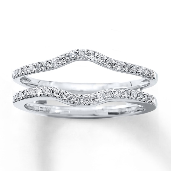 Now + Forever Diamond Enhancer Ring 1/4 ct tw Round-cut 14K White Gold