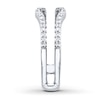 Thumbnail Image 3 of Now + Forever Diamond Enhancer Ring 1/4 ct tw Round-cut 14K White Gold