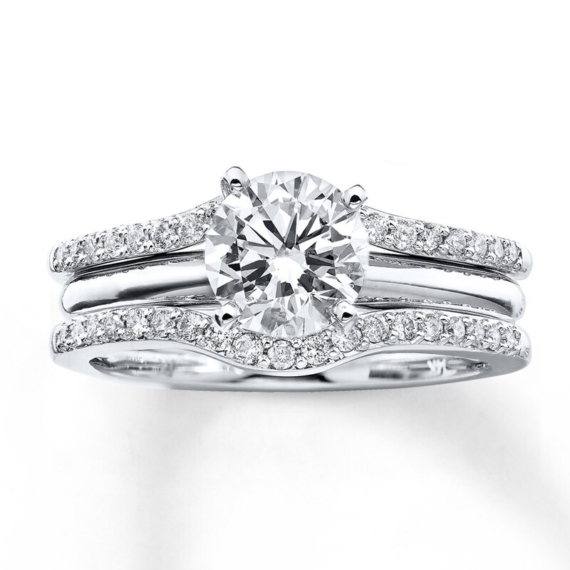 Main Image 4 of Now + Forever Diamond Enhancer Ring 1/4 ct tw Round-cut 14K White Gold