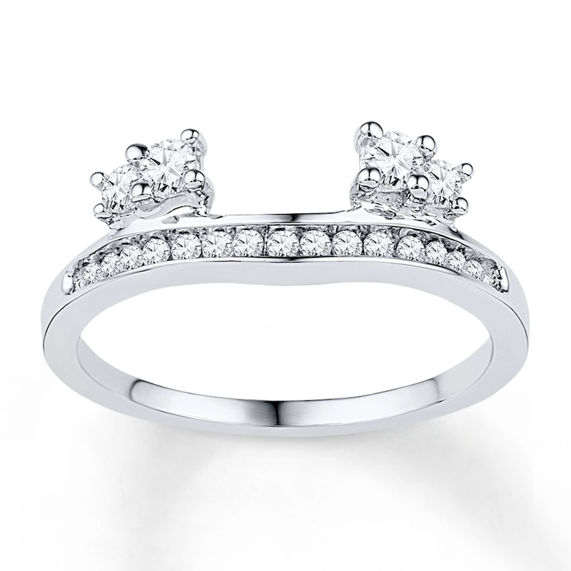 Main Image 1 of Now + Forever Diamond Enhancer Ring 1/3 ct tw Round-cut 10K White Gold