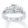Thumbnail Image 2 of Now + Forever Diamond Enhancer Ring 1/3 ct tw Round-cut 10K White Gold
