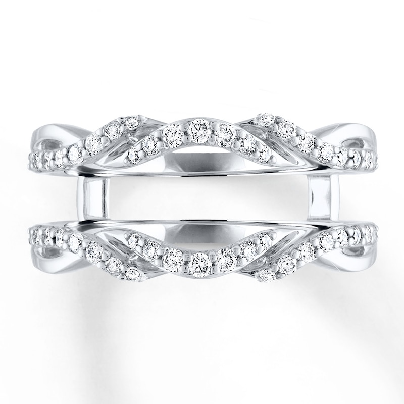 Main Image 2 of Now + Forever Diamond Enhancer Ring 3/8 ct tw Round-cut 14K White Gold