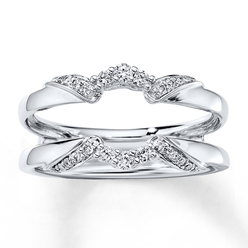 Diamond Enhancer Ring 1/5 ct tw Round-cut 14K White Gold