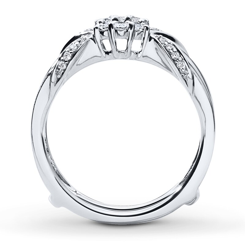 Diamond Enhancer Ring 1/5 ct tw Round-cut 14K White Gold