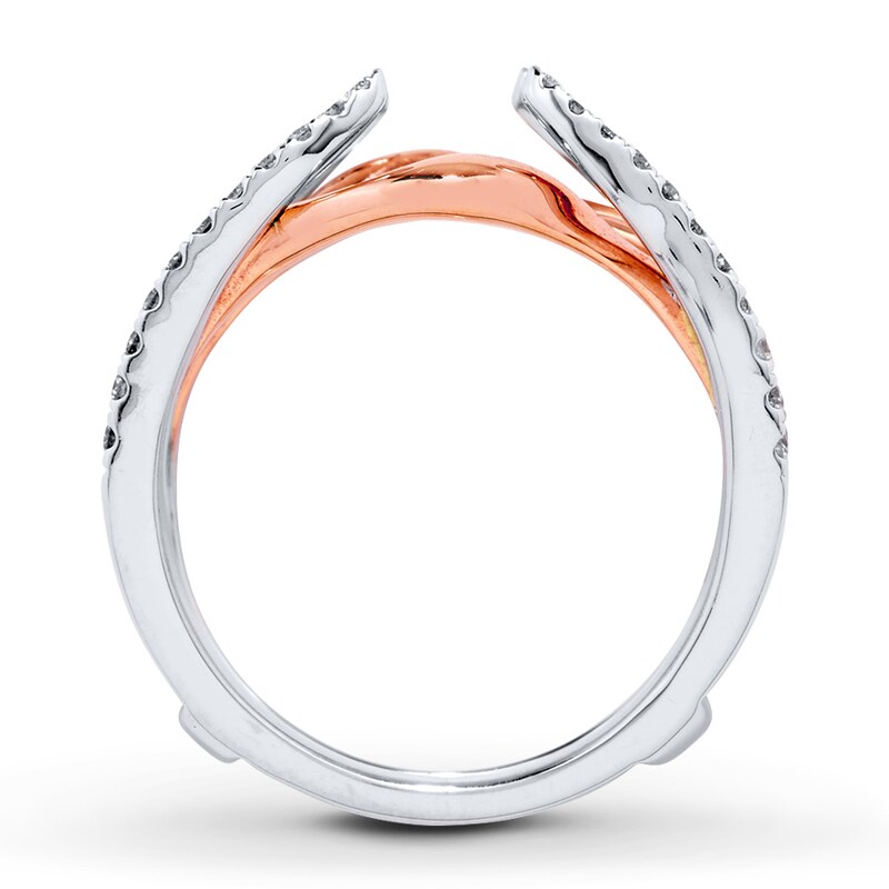 Diamond Enhancer Ring 1/3 ct tw Round-cut 14K Two-Tone Gold
