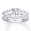 Thumbnail Image 1 of Diamond Enhancer Ring 1/2 ct tw Round-cut 14K White Gold