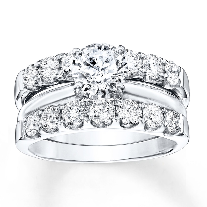 Main Image 4 of Diamond Enhancer Ring 1-1/2 ct tw Diamonds 14K White Gold
