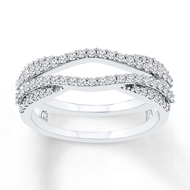Main Image 1 of Now + Forever Diamond Enhancer Ring 1/2 ct tw Round-cut 14K White Gold