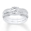 Thumbnail Image 2 of Now + Forever Diamond Enhancer Ring 1/2 ct tw Round-cut 14K White Gold