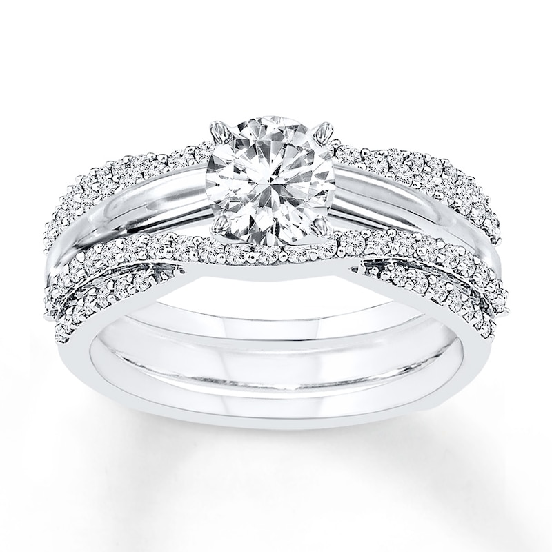 Main Image 2 of Now + Forever Diamond Enhancer Ring 1/2 ct tw Round-cut 14K White Gold