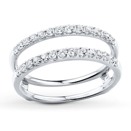 Now + Forever Diamond Enhancer Ring 1/2 ct tw Round-cut 14K White Gold