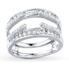 Thumbnail Image 0 of Diamond Enhancer Ring 5/8 ct tw Round-cut 14K White Gold