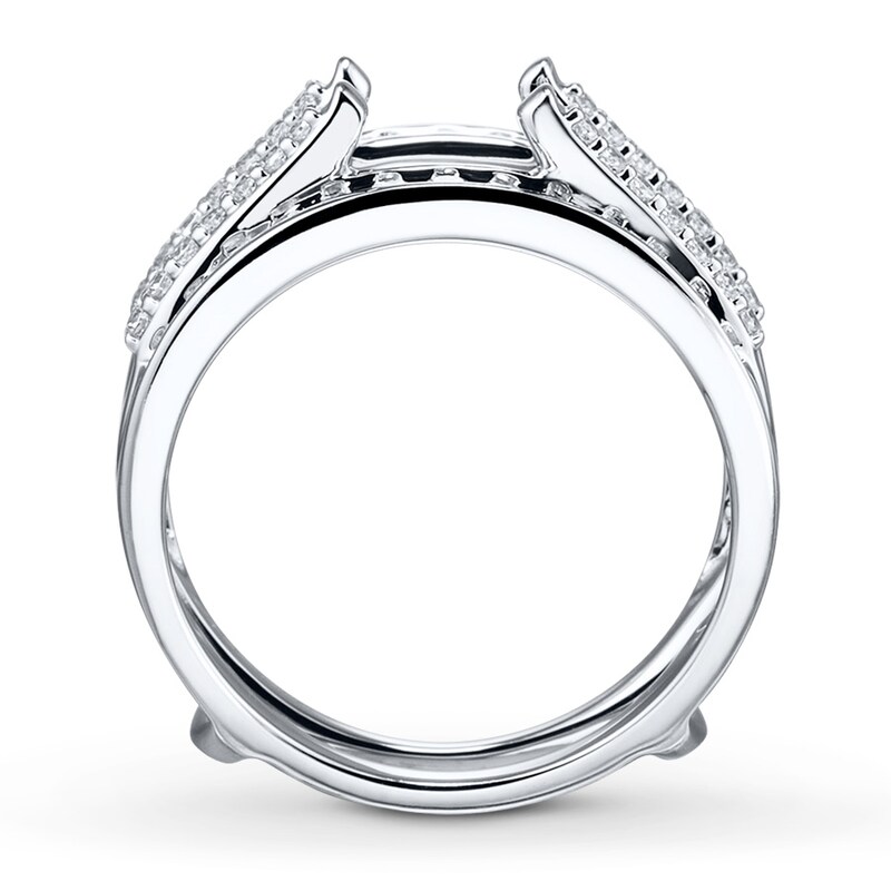 Diamond Enhancer Ring 5/8 ct tw Round-cut 14K White Gold