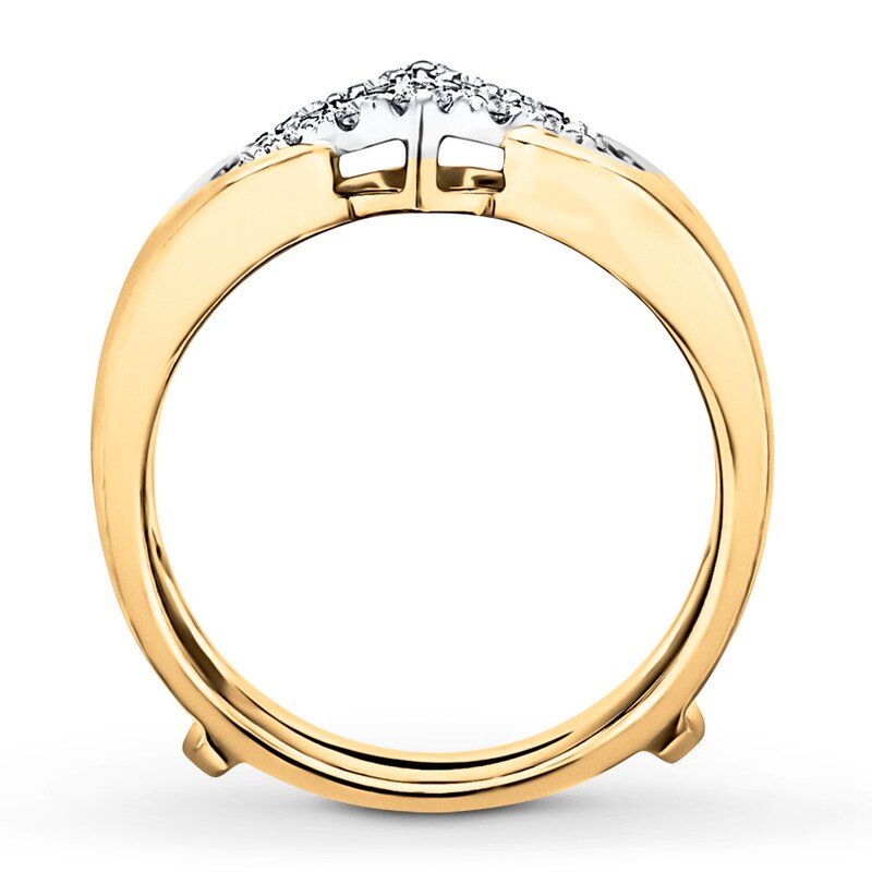 Diamond Enhancer Ring 3/8 ct tw Round-cut 14K Two-Tone Gold