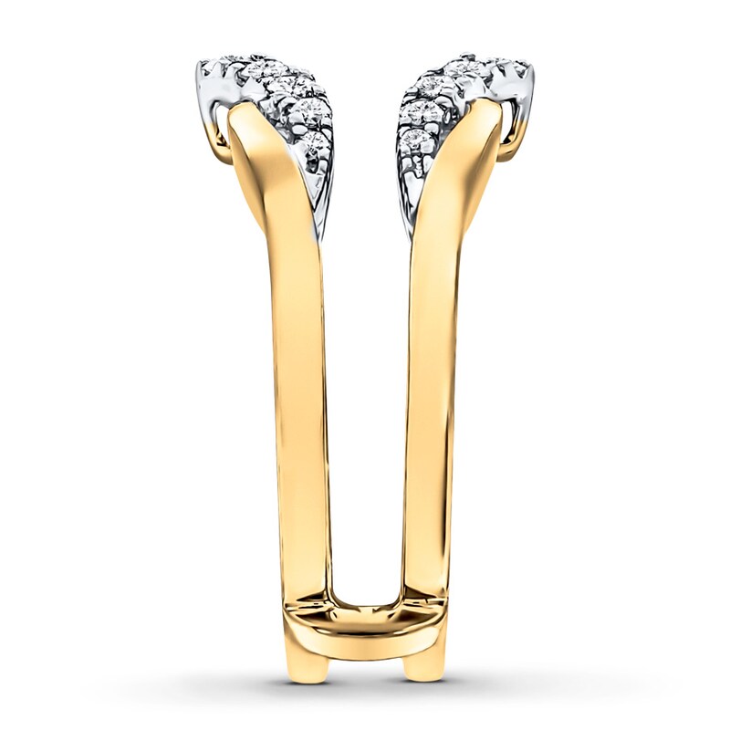Diamond Enhancer Ring 3/8 ct tw Round-cut 14K Two-Tone Gold