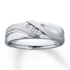Thumbnail Image 0 of Men's Wedding Band 1/10 ct tw Diamonds Round-cut 10K White Gold
