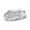 Thumbnail Image 1 of Men's Diamond Band 1/2 ct tw Round-cut 10K White Gold