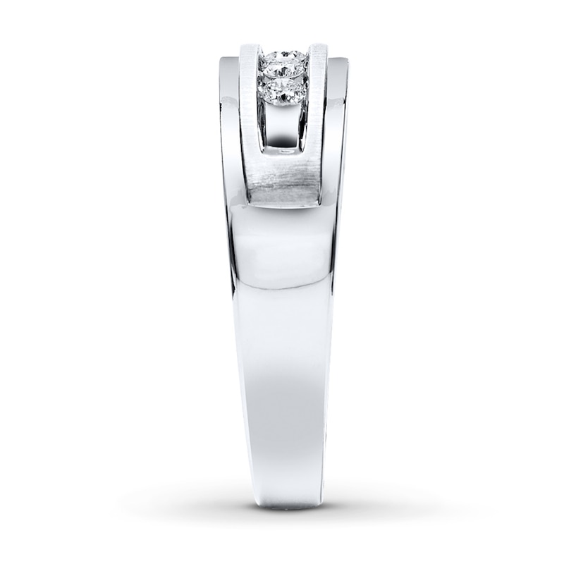 Men's Diamond Band 1/4 ct tw Round-cut 10K White Gold